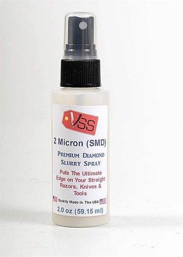 2 micron diamond honing stropping spray straight razors knives made in usa -2 oz for sale
