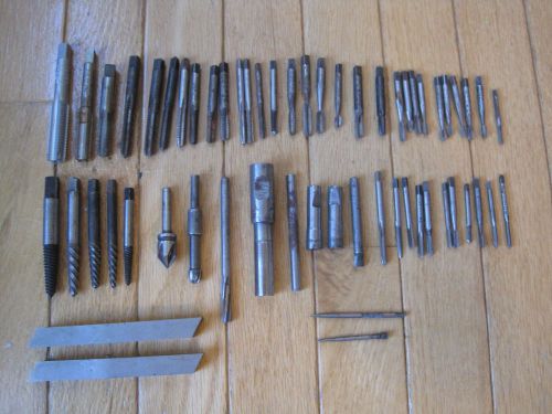 Machinist lathe tools lot of taps, cutting bores, router bit, screw extractors for sale