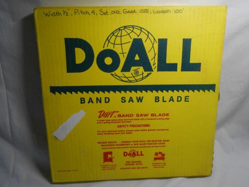 doall band saw blade 1/2? 100FT  pitch 4 gage .025 new