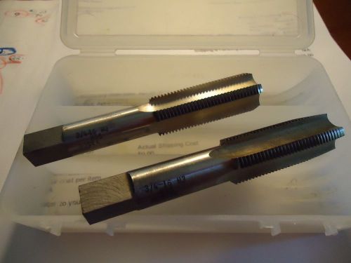 Interstate HSS 3/4-16 Taps - SET of 2 - 4 Flute Bottoming Plug Taper Tapping