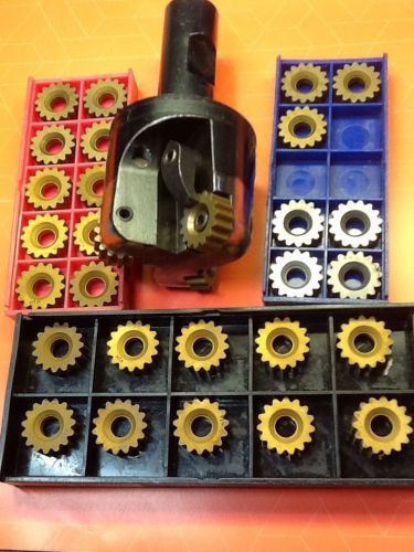 VALENITE Econo Mizer Loc-A-Dex 2&#034; Milling Cutter MRN SS-134-5R3-075S and Inserts