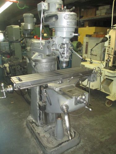 Bridgeport 1 hp, 8-speed ram type vertical turret milling machine, model brj for sale