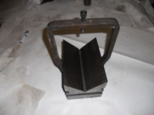 Large &#034;V&#034; Block With Clamp In Good Used Condition! As Shown!