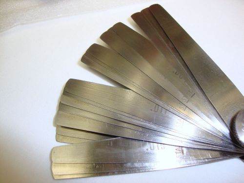 New starrett 66t, 0.0015-0.025&#034; thickness gage , 26 tapered leaves 50315 for sale