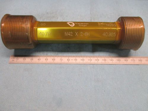 M42 x 2 6h metric thread plug gage 42.0 2. 2.0 p.d.&#039;s = 40.701 &amp; 40.925mm tools for sale