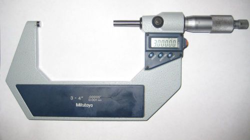 Mitutoyo Digital Micrometer 3 - 4&#034; .00005&#034; / .001mm 293-724-30