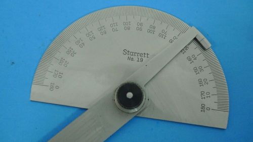 STARRETT No. 19 PROTRACTOR SATIN FINIS **FREE SHIPPING ** machinist tools *A5