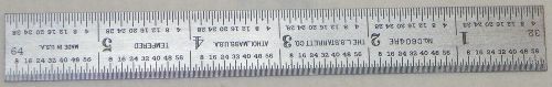 6&#034; tempered steel metal ruler rule l.s. starrett co. athol, ma99.u.s.a. c604re for sale