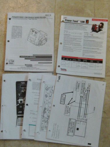 Lincoln Welder Power Feed 10M Single Wire Feeder Operator Manual Parts Schematic
