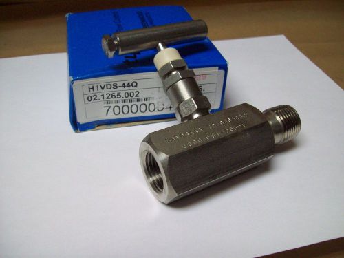 NEEDLE VALVE ANDERSON GREENWOOD H1VDS-44Q 1/2&#034; 6000 PSI MNPT X FMPT 316SS &lt;606NW