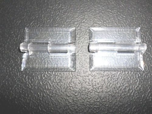 20 each clear acrylic hinges 1-1/2&#034; x 1-3/4&#034; for sale