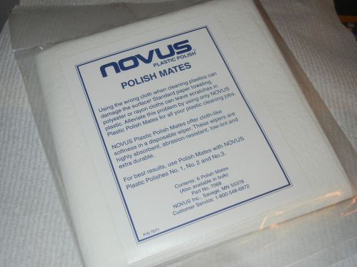 NOVUS Plastic Polish Mates - Cloth Like Wipes (6 PACK)
