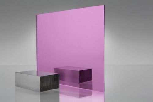 1 sheets 1/8&#034; pink mirrored acrylic plexiglass 12&#034; x  12&#034; for sale