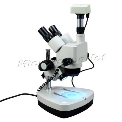 10x-80x zoom stereo trinocular microscope with 3mp usb camera new for sale