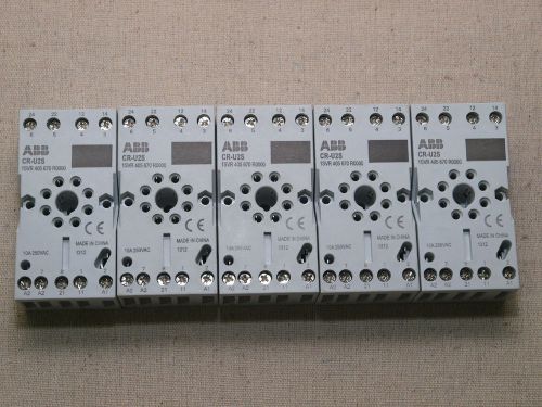 Abb cr-u2s socket for universal relays 10a 250vac id#1svr405670r0000 – lot of 5 for sale