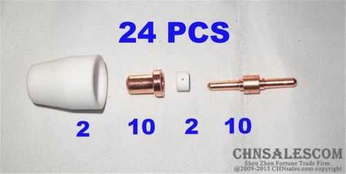 24 PCS PT-31 Plasma Cutter Consumabes  Extended TIP Electrode For Cut-40