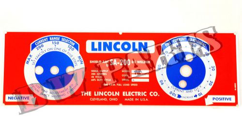 Lincoln SA-200 RED/BLUE NAMEPLATE M8803 BW680