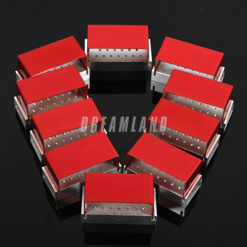 15* Dental Burs Holder Block Autoclave Disinfection Box 20 Holes fit 1.6mm burs