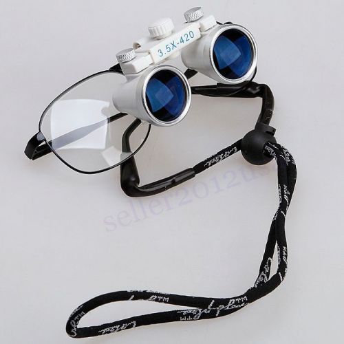 Dental Surgical Medical Binocular Loupes Glasses Magnifier 3.5X 420mm Dentist