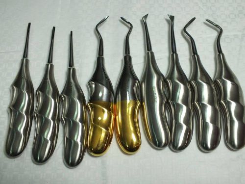Dental Surgical Root 9 Elevators APEXO Cryers Straight ADDLER German Stainless R