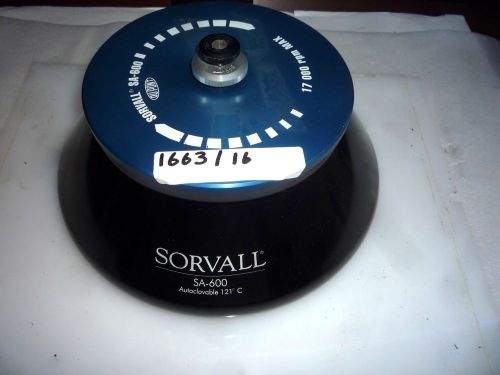 Sorvall sa-600 centrifuge rotor autoclavable 121 deg., 17k rpm (item# 1663 /16) for sale