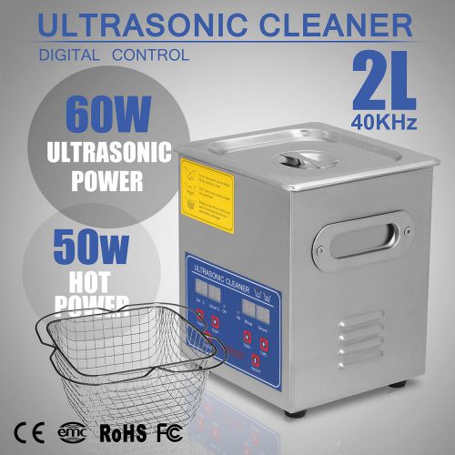 2L 2 L ULTRASONIC CLEANER BRUSHED CLEAN TANK 11OV/60Hz SAFE TO USE POPULAR