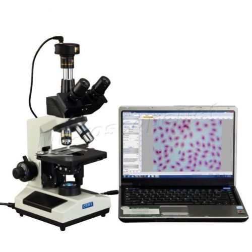Omax trinocular phase contrast compound led microscope with 1.3mp usb camera for sale
