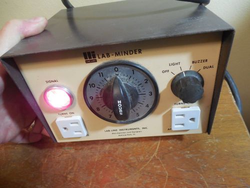 Lab line &#034;lab minder&#034; model 1414 - 0-12 minutes with light, buzzer or both contr for sale