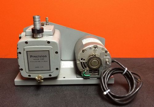 Precision d75 rotary vane vacuum pump + marathon 223711 motor for sale