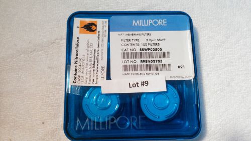 Millipore Membrane Nitrocellulose 100 Filters 3.0 CAT NO. SSWP02500 (Lot #9)