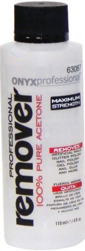 100% Pure Acetone Nail Polish Remover 4oz by Onyx Professional