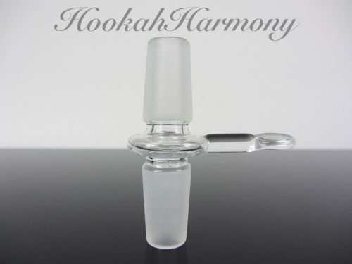 14mm Male to 14mm Frosted Glass Hookah Adapter With Handle 14 mm Heavy Hitter