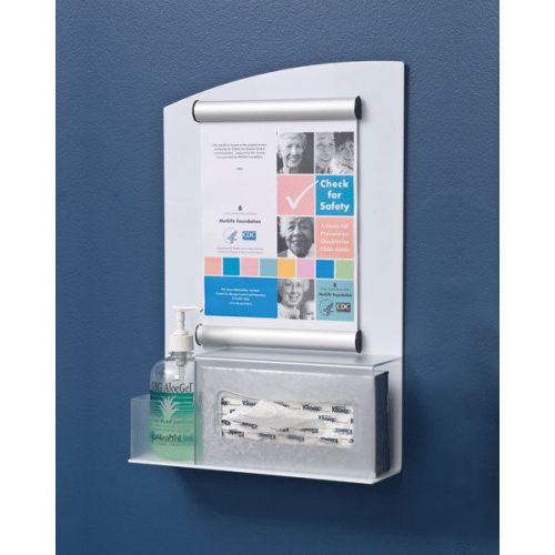 - tissue and hand sanitizing station with sign  wall mount 1 ea for sale