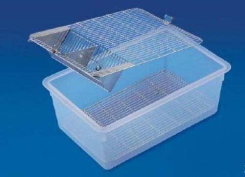 Animal cage poly w/ s.s grill at the bottom and with s.s top (twin grill) large for sale