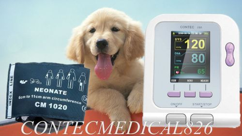 New digital smart color lcd blood pressure monitor for veterinary contec08a. fda for sale