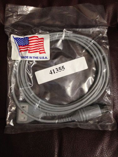PHYSIO CONTROL TRUNK CABLE 3 LEADS INCLUDED MADE IN USA 1 YEAR WARRANTY