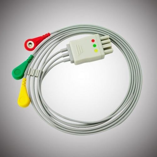 3-lead ecg leadwire set group cable,snap 8 pins ,aha,for nihon kohden, tpu for sale