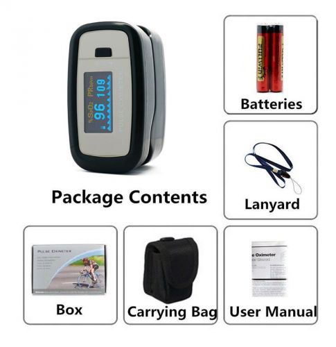Pulse Oximeter Finger Pulse Blood Oxygen SPO2 Monitor FDA CE OLED CMS50d1 US