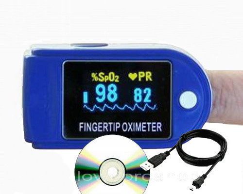 &#034;contec&#034; nwe cms-50d+ fingertip pulse oximeter spo2 usb software 24h recorde for sale