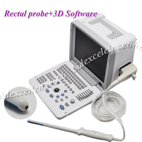Portable12 inch  full digital ultrasound scanner machine +5.0mhz rectal probe+3d for sale