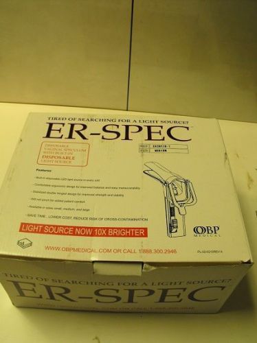 OBP MEDICAL E.R. SPECULA 1 BOX NEW REFERENCE CO20110-1WITH BUILT IN DISPOSABLE