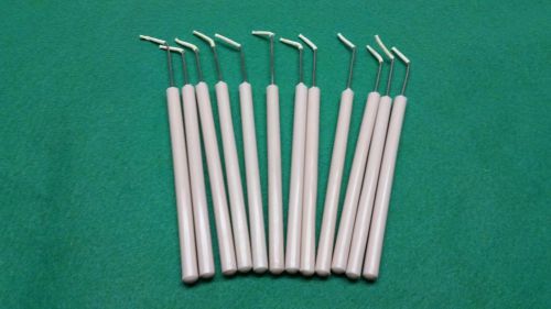 PACK OF 12 DISSECTING DISSECTION TEASING NEEDLE ANGLED WITH PLASTIC HANDLE