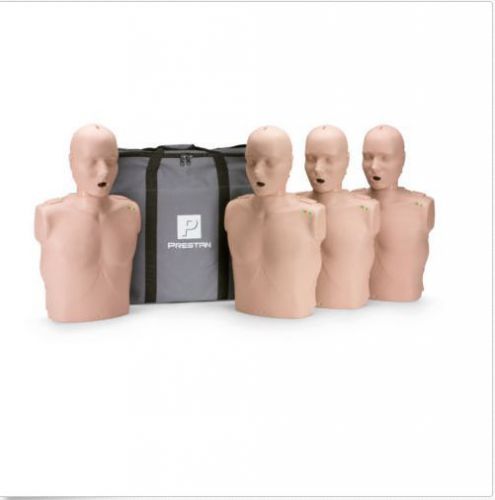 Prestan Adult Med. Skin CPR-AED Training Manikins 4-Pk w/ monitor PP-AM-400M-MS