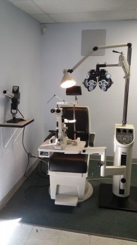 Reichert lane package: chair, stand, slit lamp, phoroptor, projector for sale
