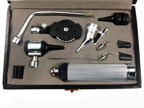 Stainless steel 3.25v Bayonet locking Otoscope/Ophthalmoscope ENT Kit + Guide