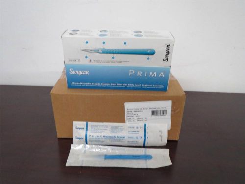 100 NEW Prima #15 Sterile Disposable Stainless Scalpels Blade Handle surgical BP