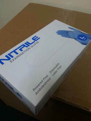 Medical  FDA Nitrile Gloves (Latex, powder Free) Ambidextrous , LARGE