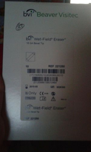 Box/10 BVI Wet Field Eraser 18 GA Bevel Tip 221250 In date, 2015