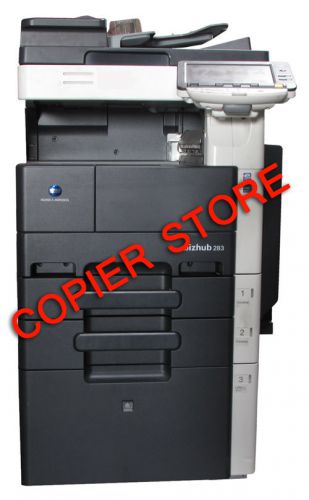 Konica minolta bizhub 283 b&amp;w  multifunctional printer copier scan for sale