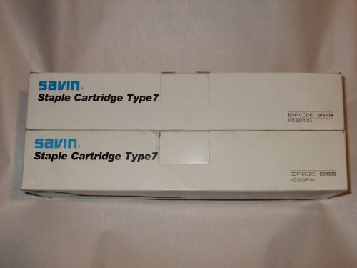 2 BOXES  SAVIN TYPE 7 STAPLES  CODE 9353 ( EA. BX. PK. 5 CART. )